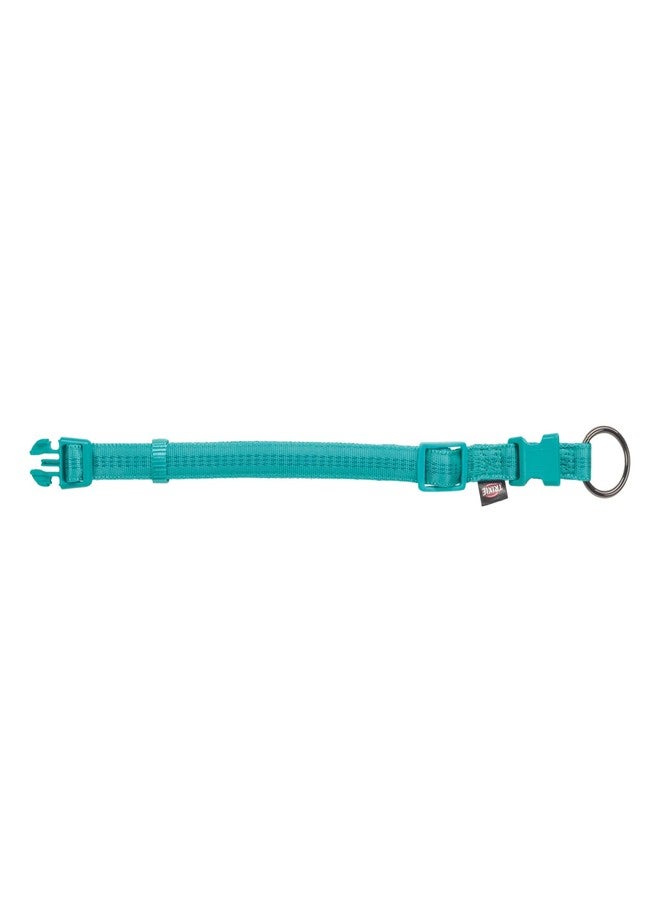 TRIXIE Premium Collar, Softline Elegance Collar For Dogs, Nylon Material, Adjustable Dog Neck Belt, Strain-Relieved Buckle With Soft Padding, 10-14 Inch/15 Mm (X-Small-Small, Ocean/Petrol),Teal - Image 2